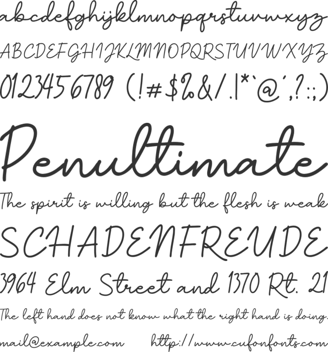 Senja Santuy font preview