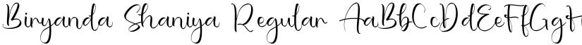 Biryanda Shaniya Regular font