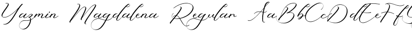 Yazmin Magdalena Regular font