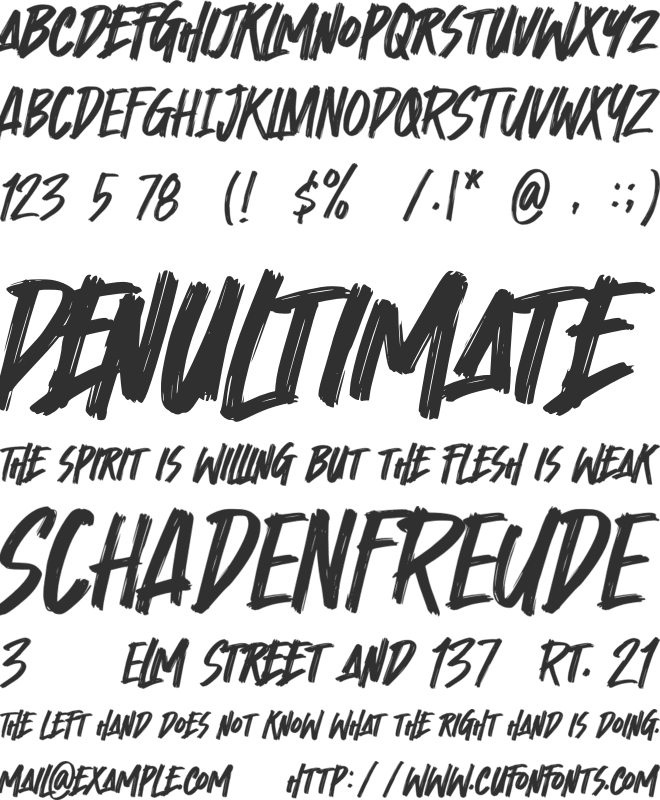 Crossbar font preview