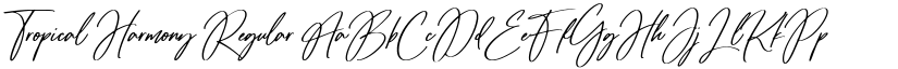 Tropical Harmony Regular font