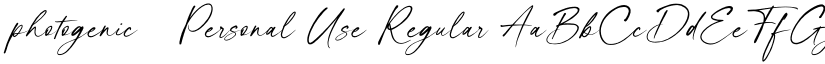 photogenic - Personal Use Regular font