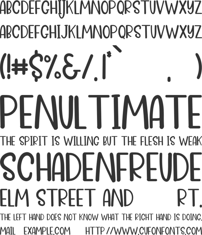 Dear Friend font preview