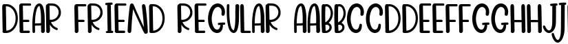 Dear Friend Regular font