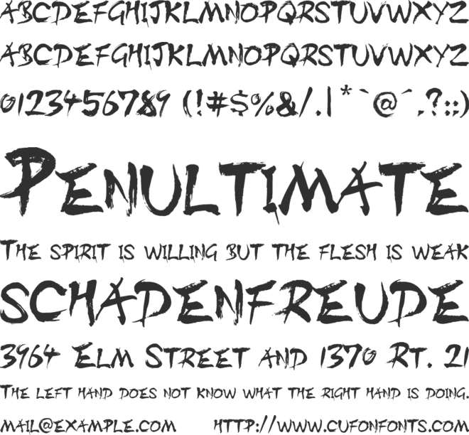 Dist Inking font preview