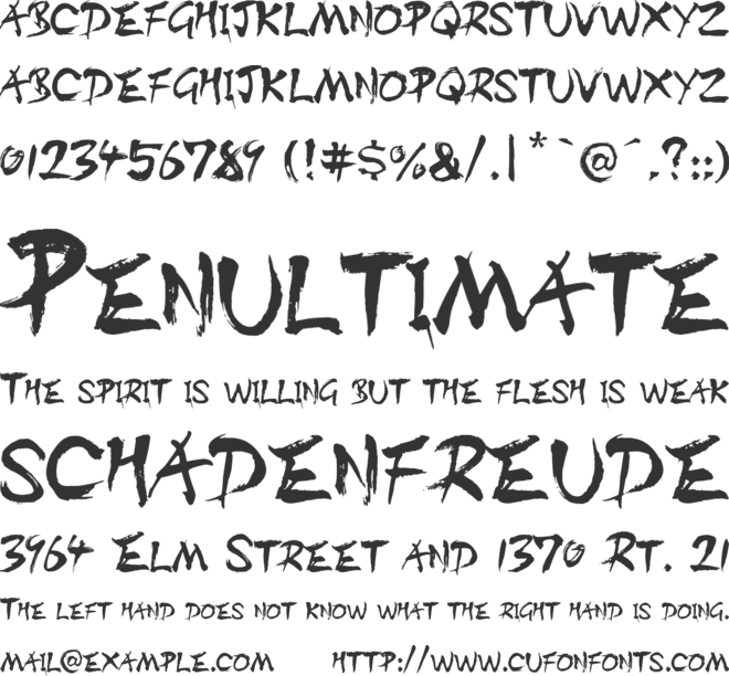 Dist Inking font preview