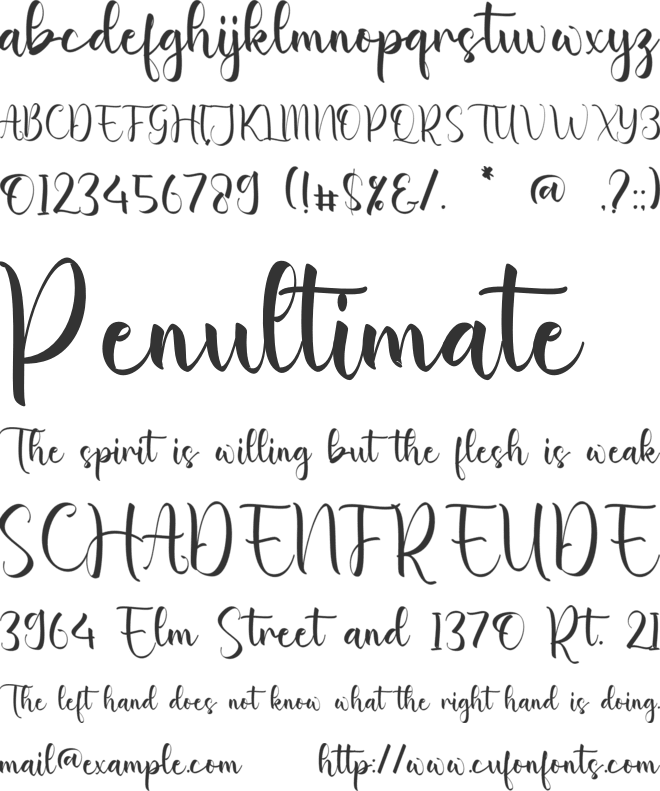 Kristina Gemma font preview