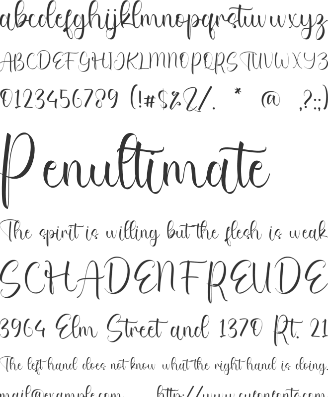 Samara Daphne font preview