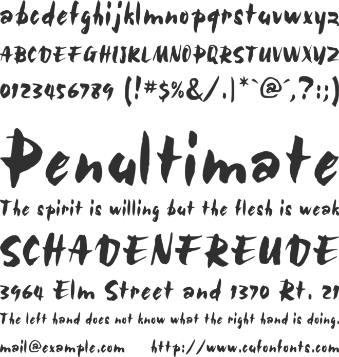 Bolide font preview