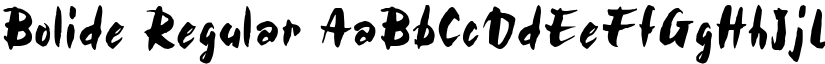 Bolide Regular font