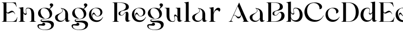 Engage Regular font