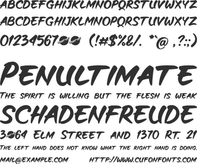 Gedabrush font preview