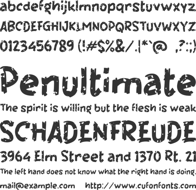 e Enter Redeem font preview