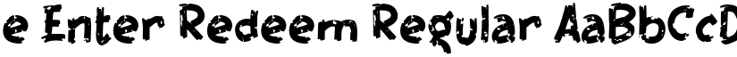 e Enter Redeem Regular font