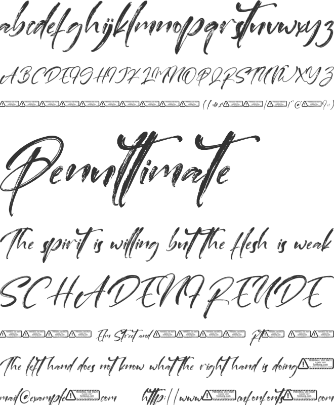 Clusters font preview