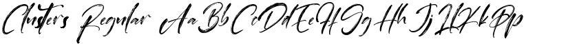 Clusters Regular font