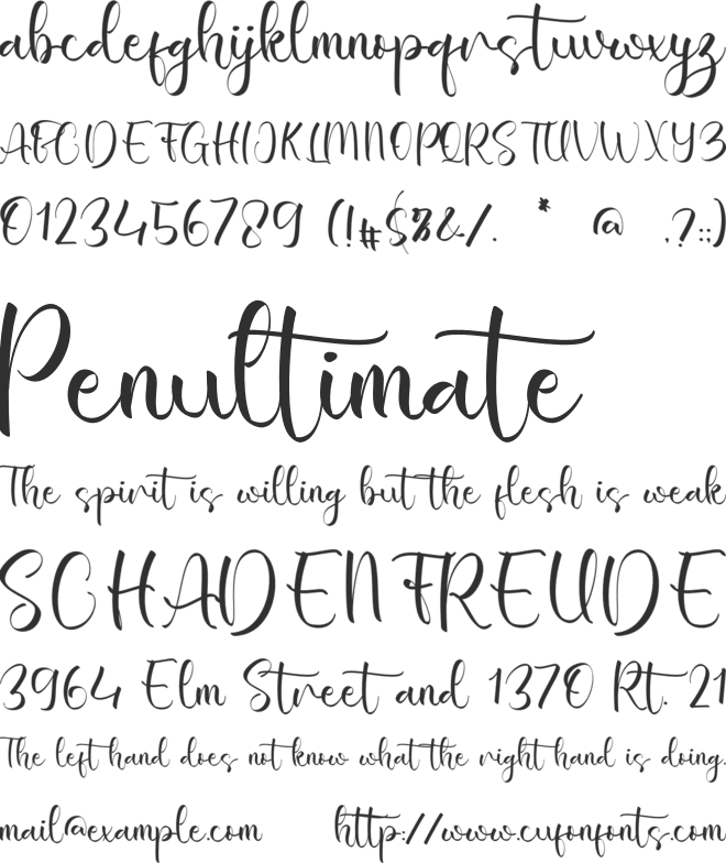 Miracle Esmeralda font preview