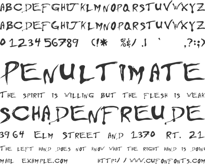 Floydian font preview