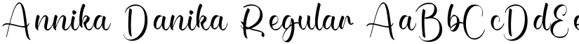 Annika Danika Regular font