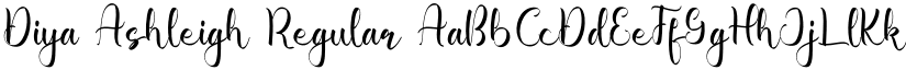 Diya Ashleigh Regular font