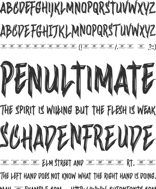 Wineer Brussh font preview