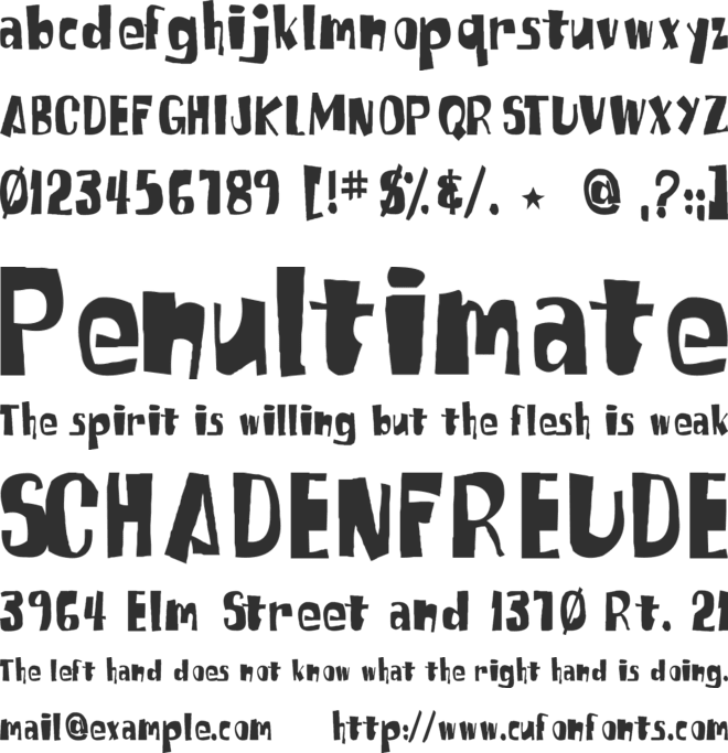 SpongeFont Square Type font preview