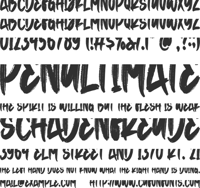 Davy Black font preview