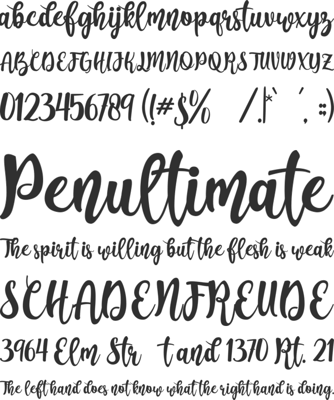 Augustha demo font preview