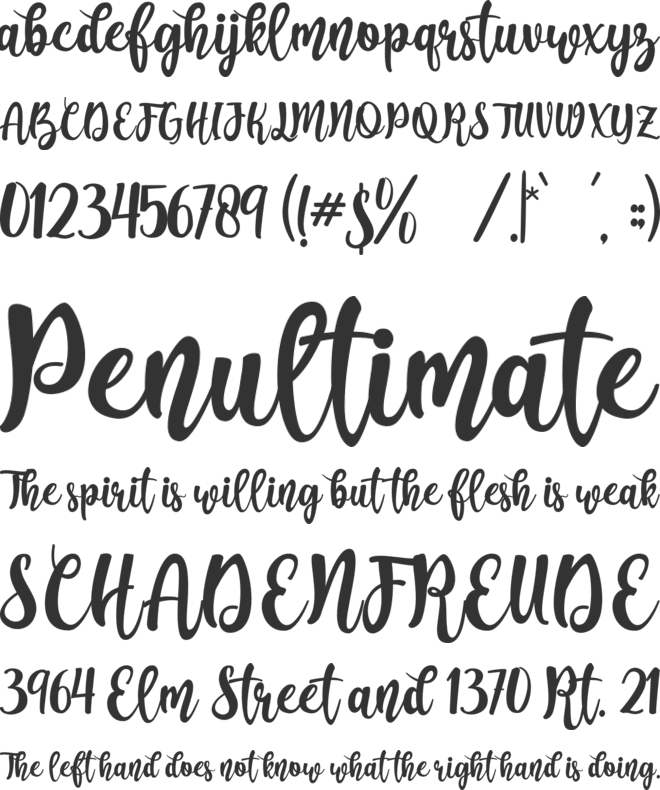 Augustha demo font preview