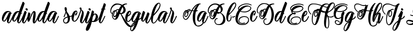 adinda script Regular font