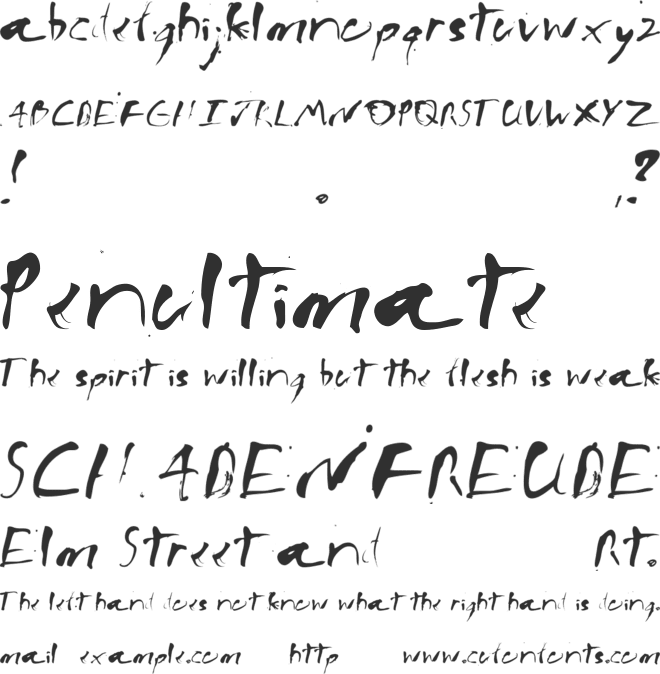 Ink Bleed font preview