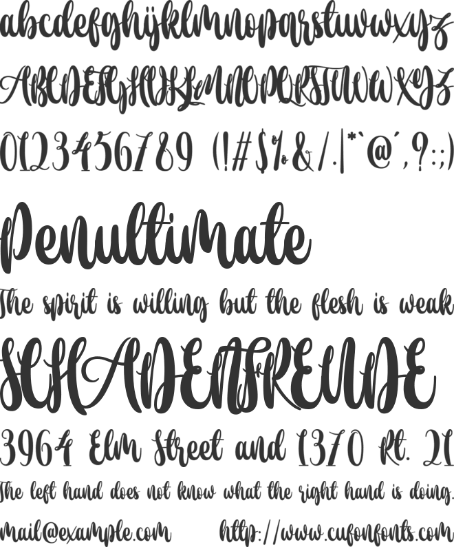 de Floras font preview