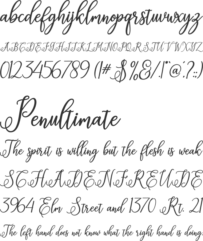 Eritta Slant font preview