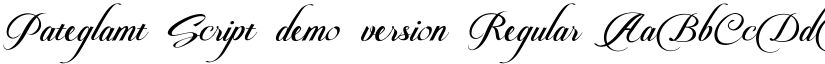 Pateglamt Script demo version Regular font