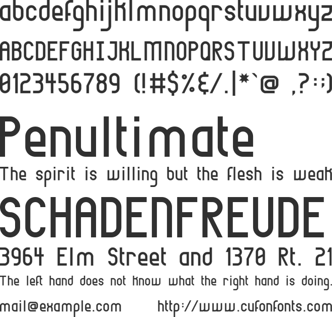 Highbrow font preview