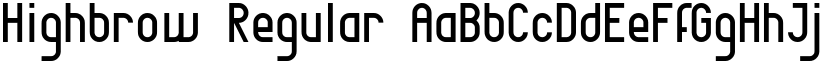 Highbrow Regular font