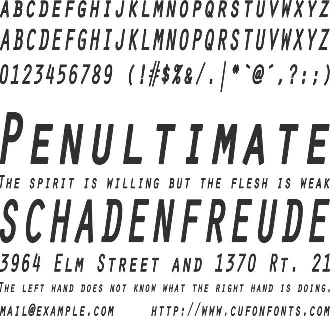 Bad Land font preview