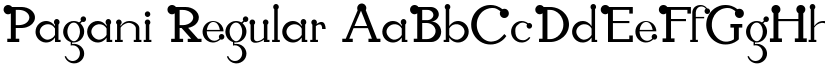 Pagani Regular font