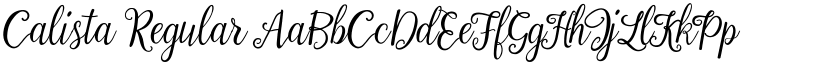 Calista Regular font
