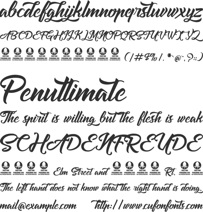 Amontilladios font preview