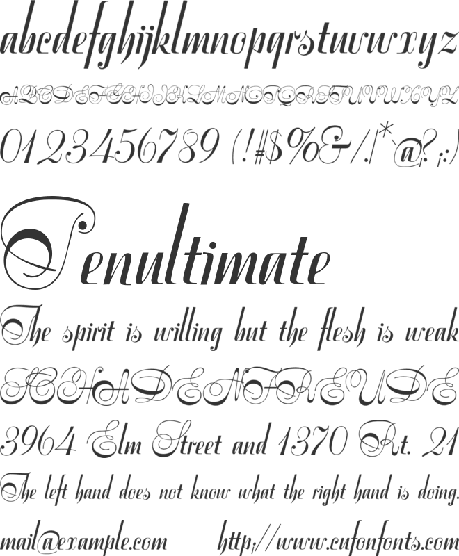 Symphonie CAT font preview