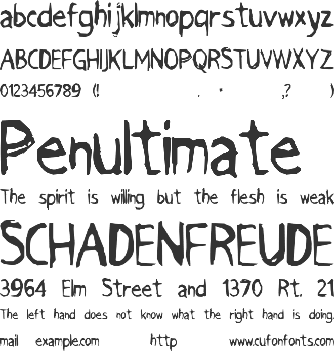 Grimace font preview
