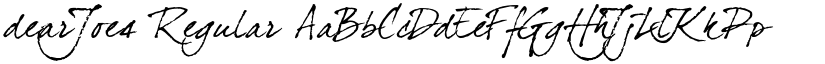dearJoe4 Regular font