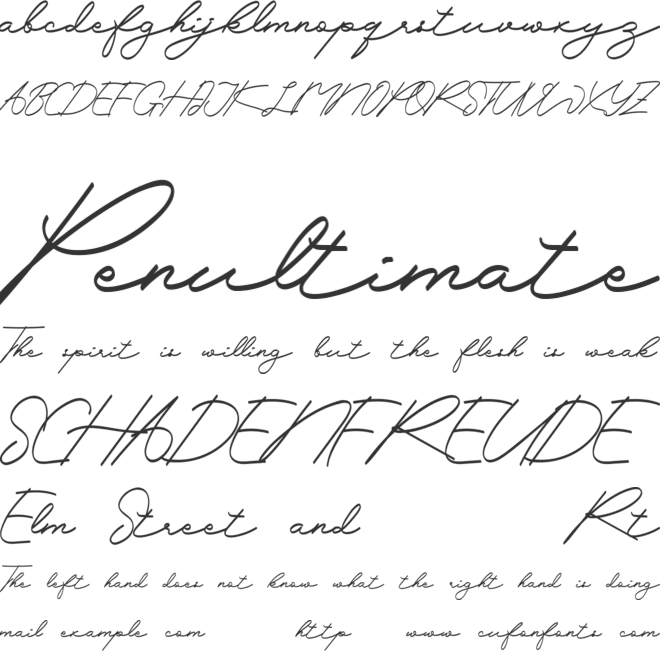 Sweet Final Demo font preview