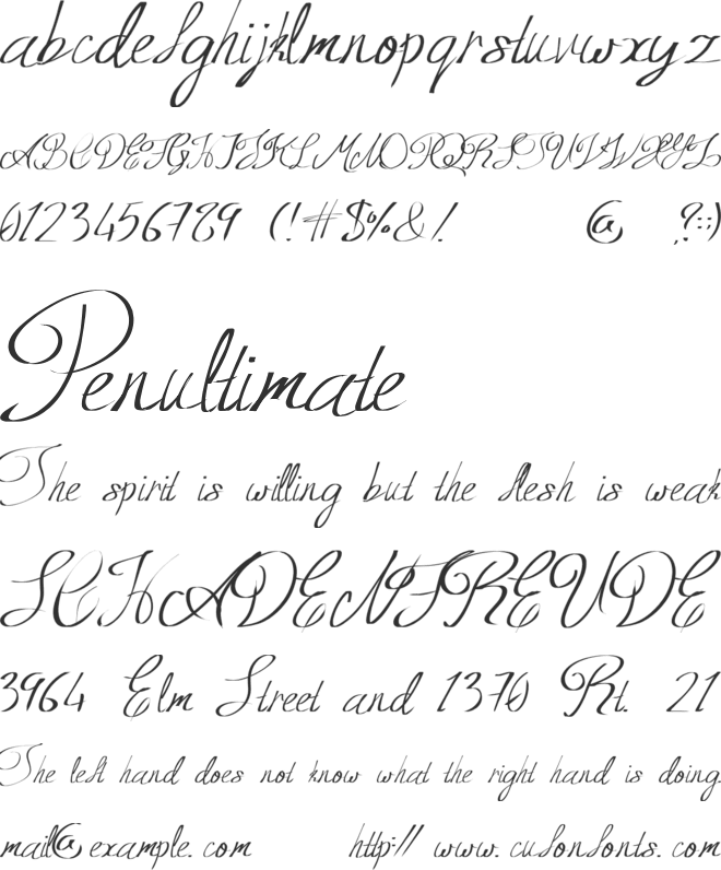 Queen Age font preview
