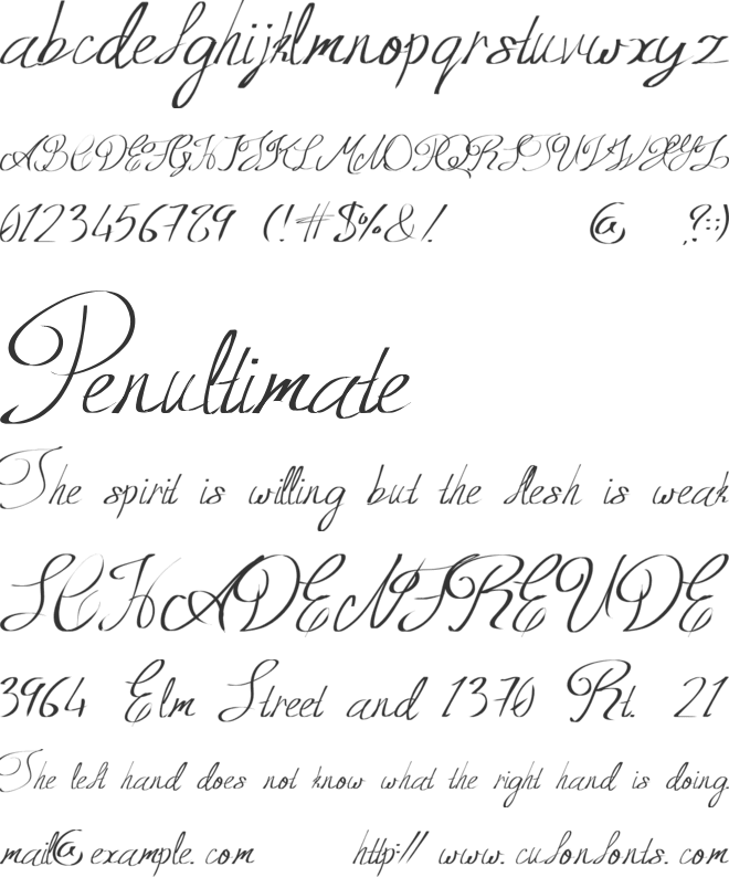 Queen Age font preview