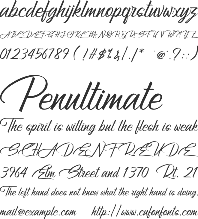 Athum font preview