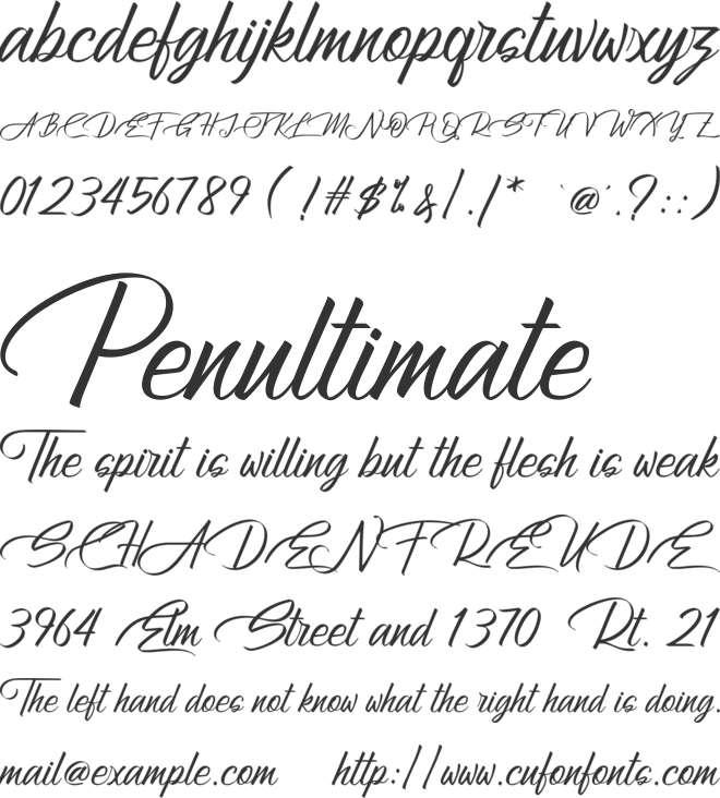Athum font preview