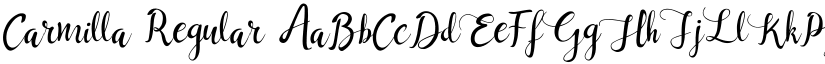 Carmilla Regular font