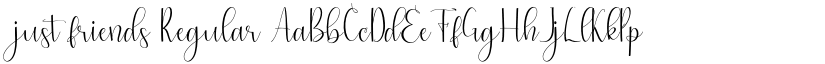 just friends Regular font